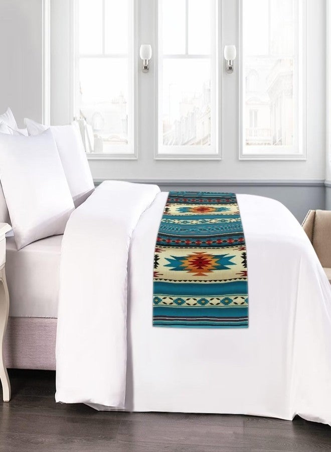 ZFRXIGN Western Aztec King Bed Runner Southwest Bedding Scarves for Bedroom, Wedding, Hotel Guesthouse Table Cloth Table Runner Native American Style Indoor Home Decor - Image 3