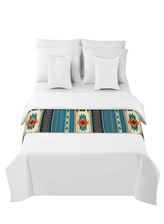 ZFRXIGN Western Aztec King Bed Runner Southwest Bedding Scarves for Bedroom, Wedding, Hotel Guesthouse Table Cloth Table Runner Native American Style Indoor Home Decor - Image 2