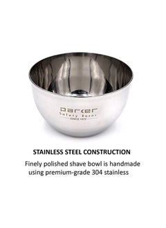 PARKER Parker Safety Razor Deluxe Unbreakable Stainless Steel Shaving Bowl  - Image 2