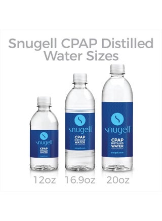 Snugell Distilled Water for CPAP Machines 20oz Bottles 6-Pack