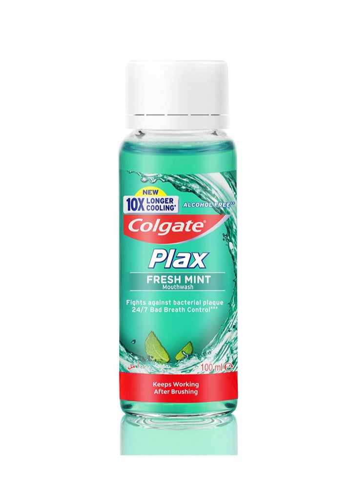 Colgate Pack Of 2 Colgate Plax Mouthwash Fresh Mint 100ml - Image 2