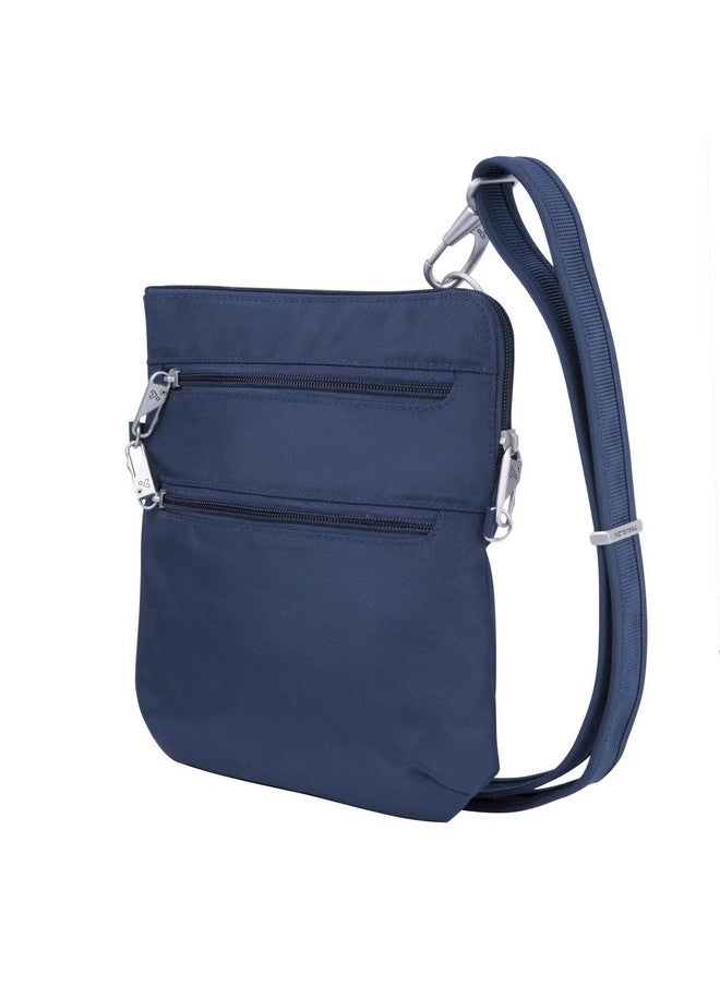 Travelon Travelon Anti-Theft Classic Slim Dbl Zip Crossbody Bag, Midnight -360 9 x 10.5 x 1  - Image 1