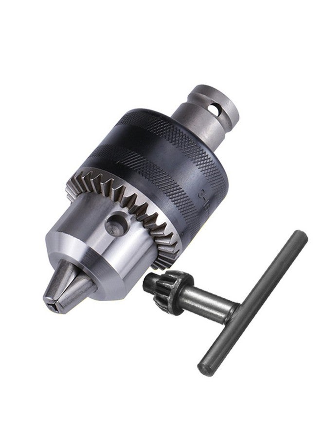 Yakamoz 1.5-13mm Capacity Key Drill Chuck for Air Impact Wrench Converter Conversion Tool | 1/2 Inch Socket Square Female Adapter | 1/2-20 UNF Mount - Image 1