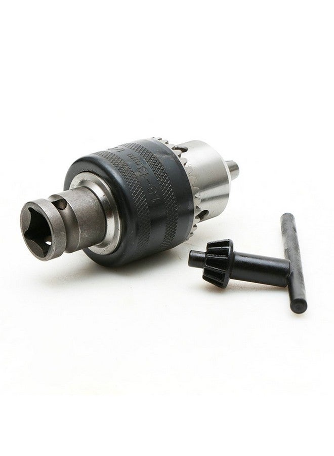 Yakamoz 1.5-13mm Capacity Key Drill Chuck for Air Impact Wrench Converter Conversion Tool | 1/2 Inch Socket Square Female Adapter | 1/2-20 UNF Mount - Image 4