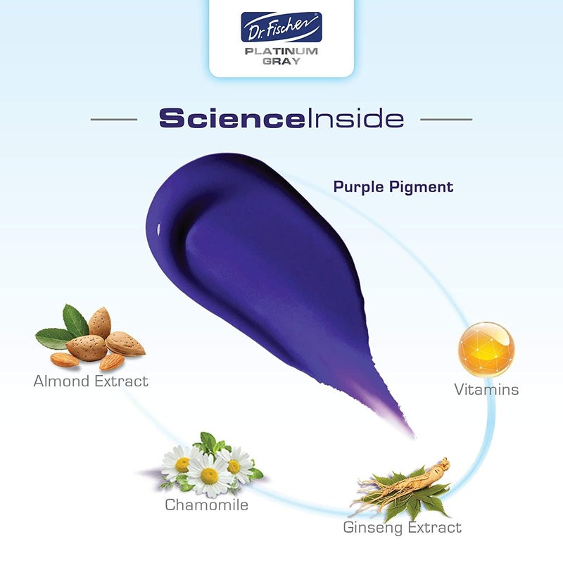 Dr. Fischer Gray Hair Shampoo. Volumizing and Clarifying for Silver Hair, Blonde Hair, Thinning, Colored & Brassy Yellow Tones.13.5 oz - Image 3