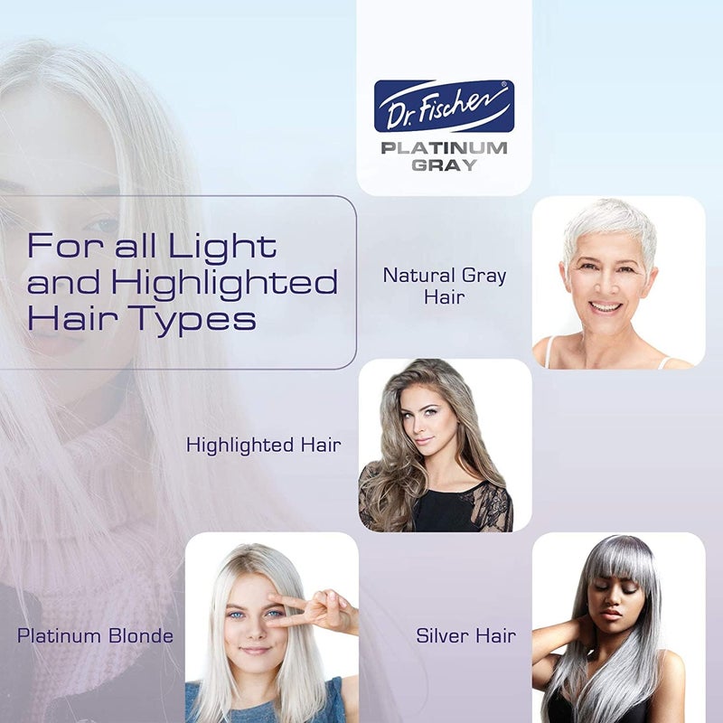 Dr. Fischer Gray Hair Shampoo. Volumizing and Clarifying for Silver Hair, Blonde Hair, Thinning, Colored & Brassy Yellow Tones.13.5 oz - Image 4