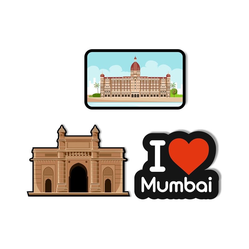 Click n ship Multicolor Fridge Magnet for Mumbai Lovers - Image 3
