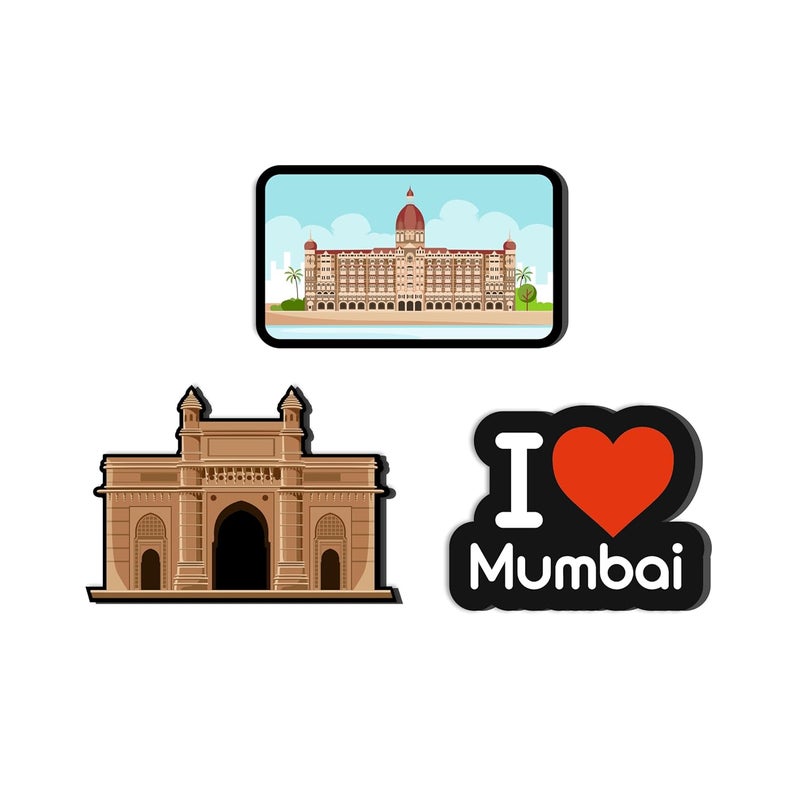 Click n ship Multicolor Fridge Magnet for Mumbai Lovers - Image 4