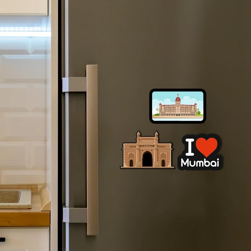 Click n ship Multicolor Fridge Magnet for Mumbai Lovers - Image 2