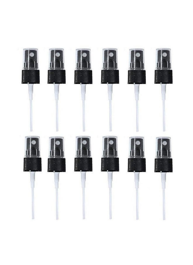 ericotry 12Pcs Spray Bottle Replacement Pump Top Recycle And Reuse 410 20Mm Black Fine Mist Pump Sprayer Screw On Caps Tops Perfume Essential Oil Bottle Replacement Sprayer Nozzles Pump Head  - Image 1