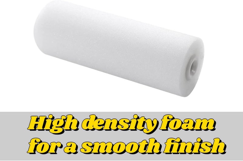 NANJA 4 inch Paint Roller Covers,Foam Refill for Paint Rollers,Naps for Paint Roller Brush, Small Roller Nap with High Density Sponge Paint Roller Sleeve Replacements(10 Pieces) - Image 2