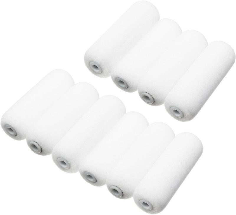 NANJA 4 inch Paint Roller Covers,Foam Refill for Paint Rollers,Naps for Paint Roller Brush, Small Roller Nap with High Density Sponge Paint Roller Sleeve Replacements(10 Pieces) - Image 3