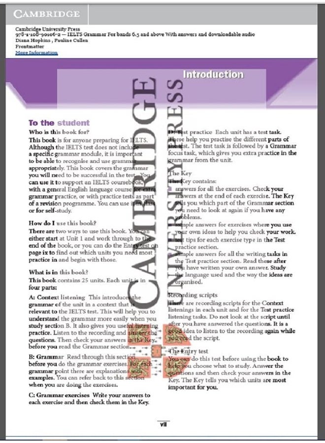 Cambridge English IELTS Grammar For Bands 6.5 and above with answers and downloadable audio  - Image 5