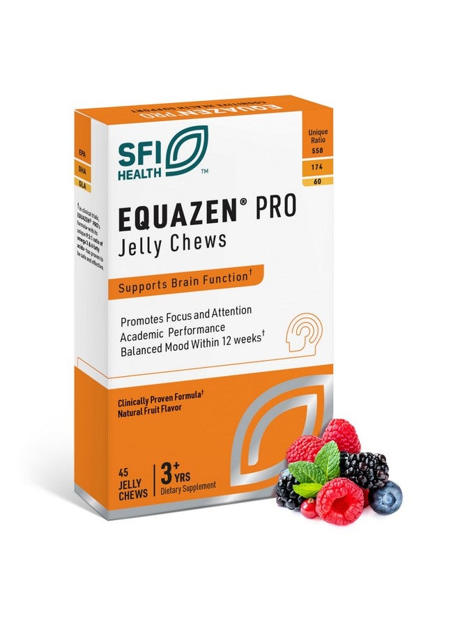 Equazen Pro SFI Health Fish Oil Jelly Chews - Omega 3 & Omega 6 for Kids & Teens - EPA, GLA & DHA for Kids Mood, Memory & Focus Support - Optimized for Bioavailability & Absorption (45 Jelly Chews) - Image 1