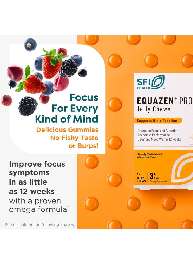 Equazen Pro SFI Health Fish Oil Jelly Chews - Omega 3 & Omega 6 for Kids & Teens - EPA, GLA & DHA for Kids Mood, Memory & Focus Support - Optimized for Bioavailability & Absorption (45 Jelly Chews) - Image 2