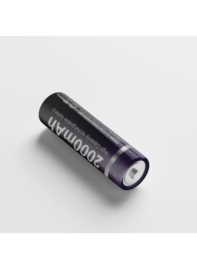 بيستون بطاريات BESTON AA قابلة لإعادة الشحن Ni-MH بسعة عالية 2000 مللي أمبير/ساعة، 1.2 فولت، جاهزة للاستخدام، عبوة من قطعتين. - Image 3