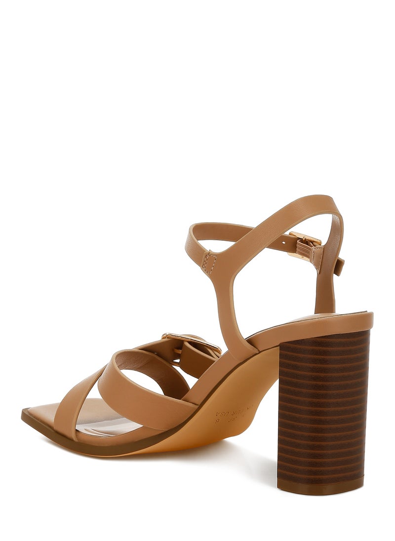 Buckle Detail Faux Leather Sandals in Camel - pzsku/Z6C6FB35F0A4C180B7994Z/45/_/1740211046/ec76be08-6b84-42f6-8345-80e6cbc91901