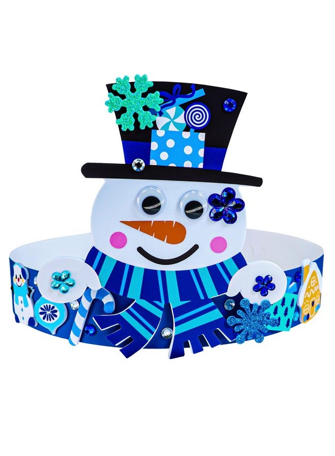 Winlyn Winter Craft Kits: Christmas DIY Holiday Headbands - Snowflake, Snowman, Penguin Foam Stickers - Kids Art & Party Favors - Image 3