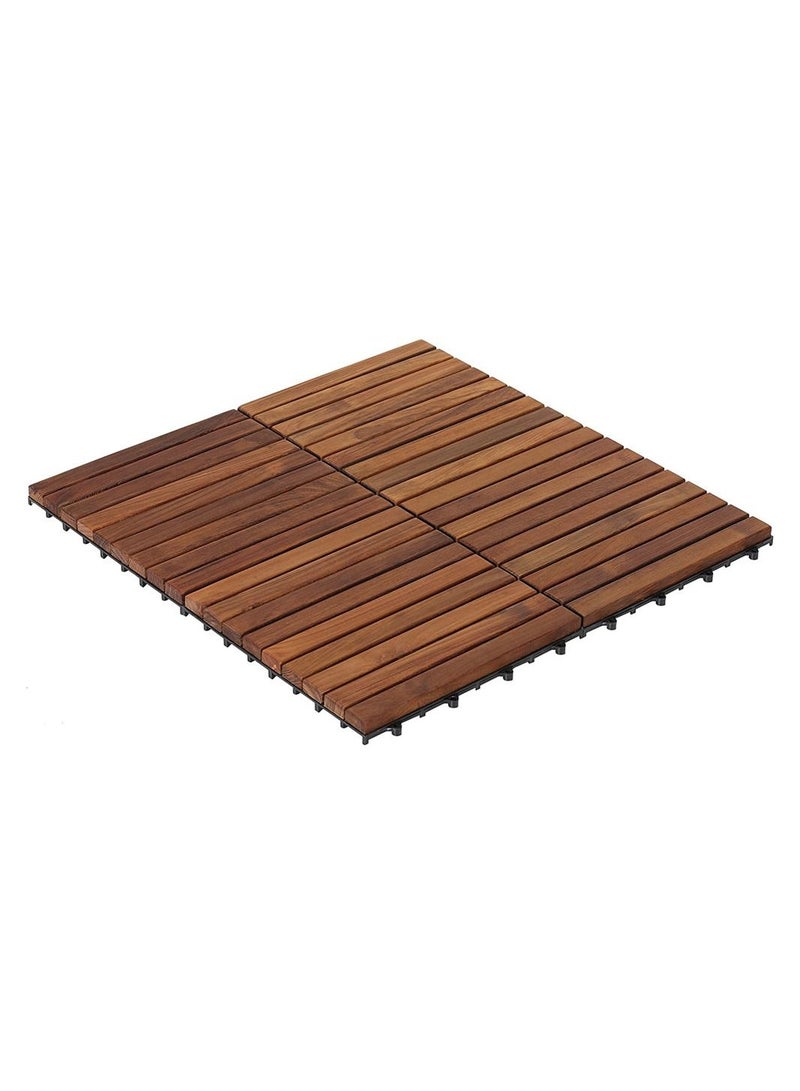 LINGWEI Wood Floor Decking and Patio Interlocking Tiles Flooring Pavers Composite Decking For Indoor and Outdoor 5pcs - Image 3