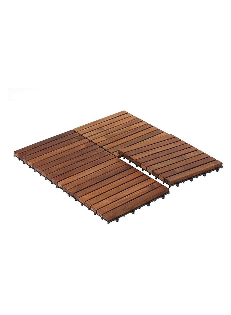 LINGWEI Wood Floor Decking and Patio Interlocking Tiles Flooring Pavers Composite Decking For Indoor and Outdoor 5pcs - Image 5