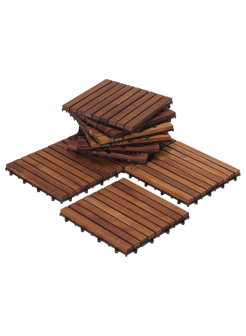 LINGWEI Wood Floor Decking and Patio Interlocking Tiles Flooring Pavers Composite Decking For Indoor and Outdoor 5pcs - Image 2