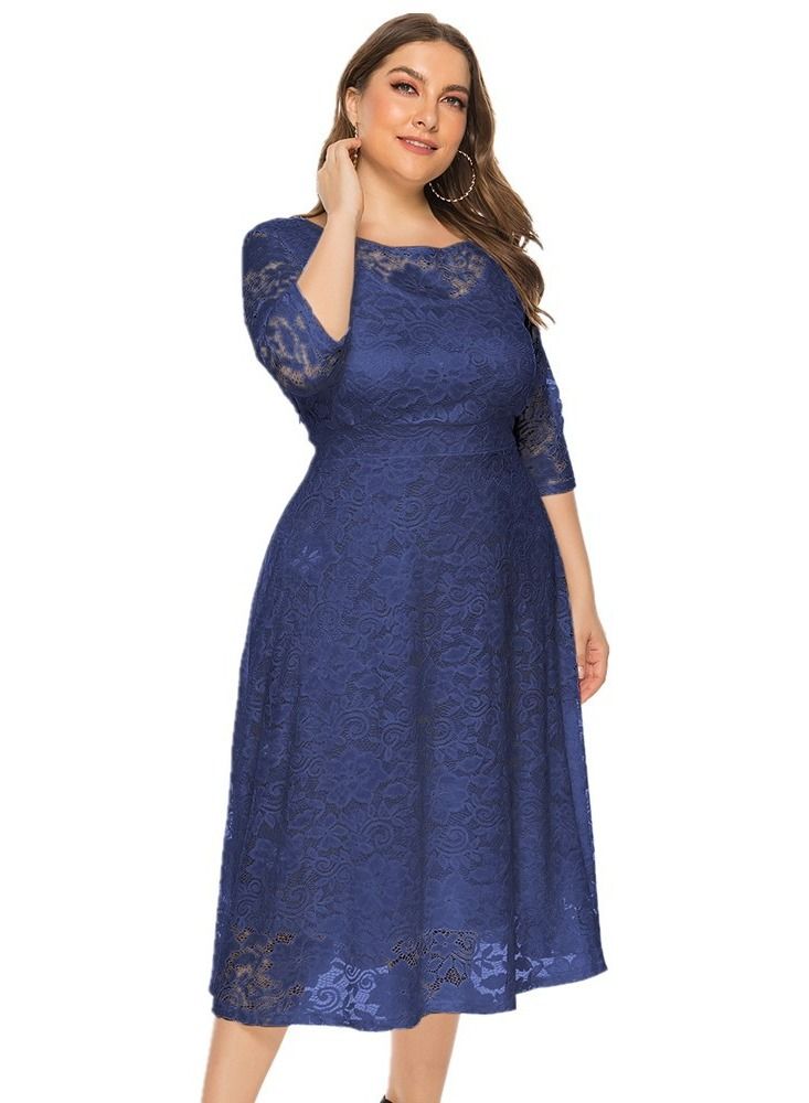 Loquat Women's Large Hollow Lace Pocket Dress  - Image 1