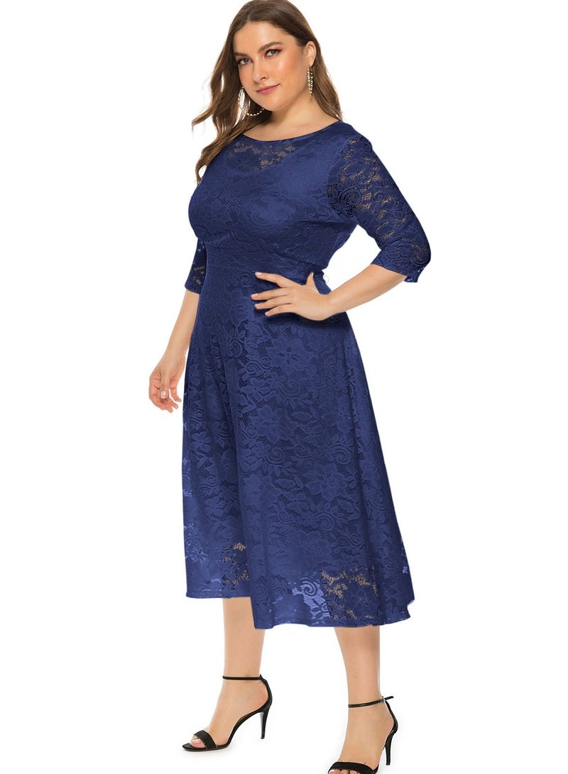 Loquat Women's Large Hollow Lace Pocket Dress  - Image 2