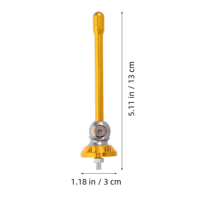 2pcs Decorative Antenna Plate Aluminum Alloy Antenna Short Metal Antenna For Scooter Styling Golden - Image 2