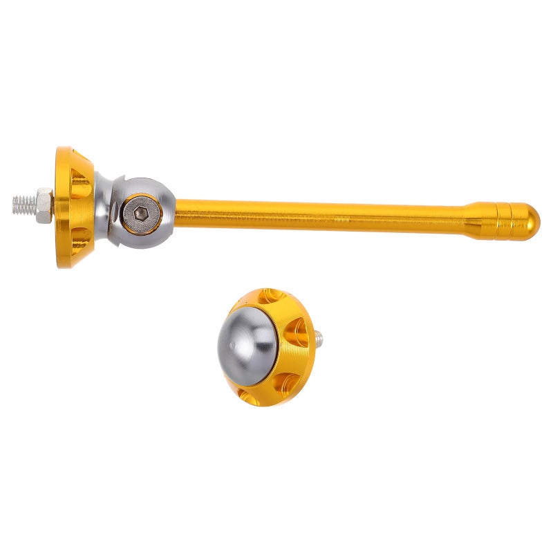 2pcs Decorative Antenna Plate Aluminum Alloy Antenna Short Metal Antenna For Scooter Styling Golden - Image 3