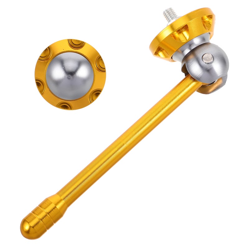2pcs Decorative Antenna Plate Aluminum Alloy Antenna Short Metal Antenna For Scooter Styling Golden - Image 4