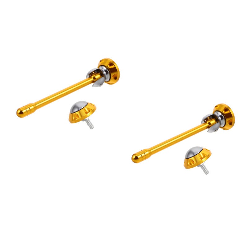 2pcs Decorative Antenna Plate Aluminum Alloy Antenna Short Metal Antenna For Scooter Styling Golden - Image 1
