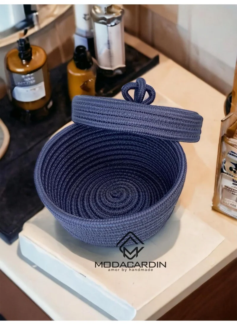 BDZ Deri Bdz Leather Jute Wicker Basket Covered Organizer