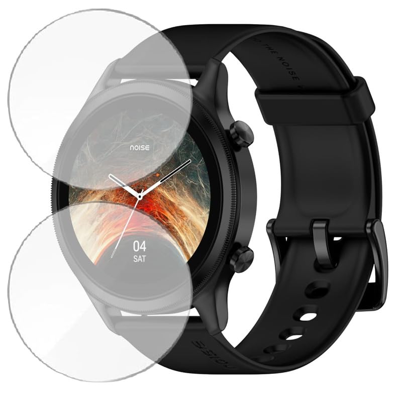 HELLOSCREEN 2-Pack | Screen Protector Guard for Noise Evolve 3 | 1.43 inch | Smartwatch - Flexible & Ultrathin TPU Film, 9H Scratch Resistant, Bubble Free - Not Tempered Glass - Image 1
