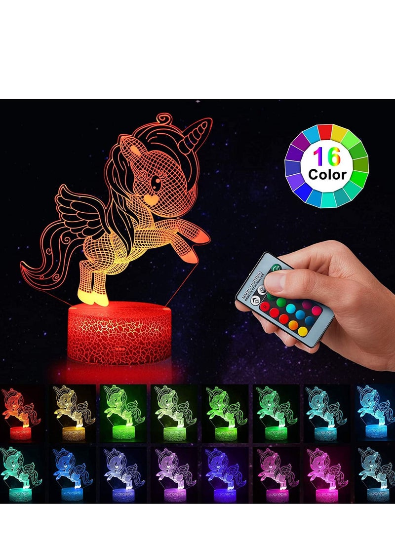 althiqahkey Unicorn Multicolor Night Light for Kids  Unicorn Toys for Girl  16 Colours Changing Night Lamp with Remote Control  - Image 2