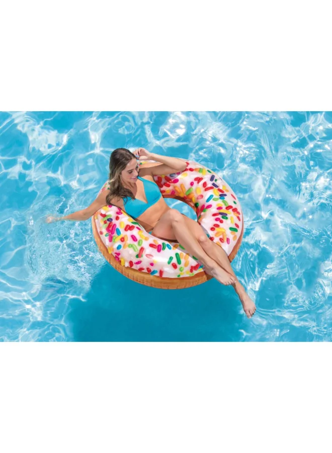 INTEX Vinyl Inflatable Modern Design Sprinkle Donut Tube Multicolour 30 x 144 x 144 cm 56263