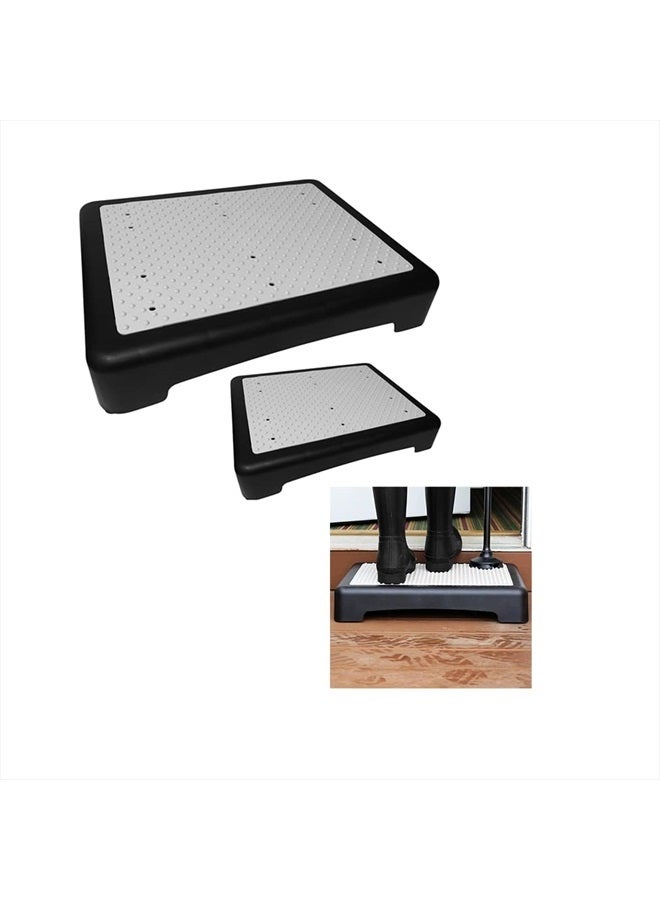 Evelots كرسي خطوات التنقل - مجموعة من 2 كرسي خطوات جانبي ثقيل - منصة خطوات محمولة غير قابلة للانزلاق للاستخدام الداخلي والخارجي لمساعدة كبار السن على الصعود إلى السلالم، السرير، السيارات، الكراسي، حوض الاستحمام - بسعة تصل إلى 425 رطل - Image 1