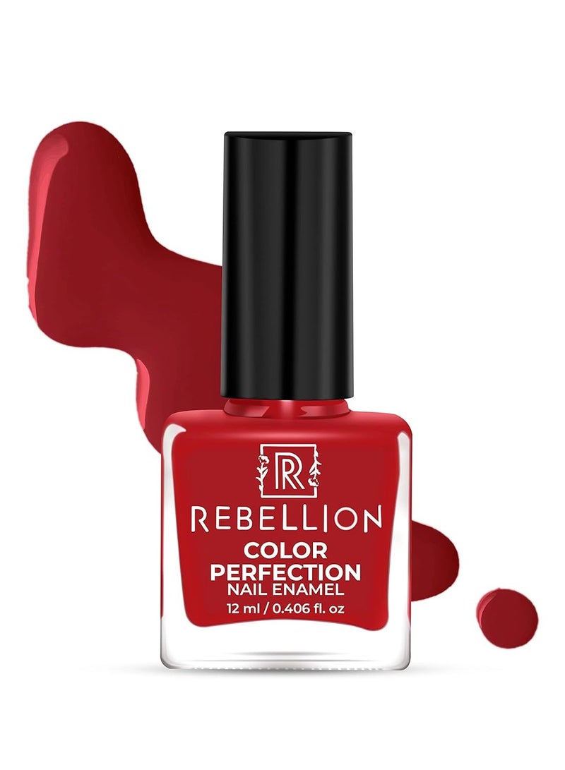 Rebellion Color Perfection Nail Enamel 12ml Scarlet red Sensorial Red RG18 - Image 1