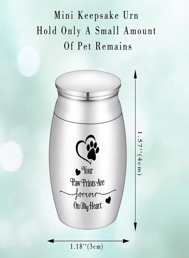 XIUDA Small Dog Paw Keepsake Urn - Mini Cremation Urn for Pets - 1.57 Inches - Your Paw Prints are Forever On My Heart - Image 2