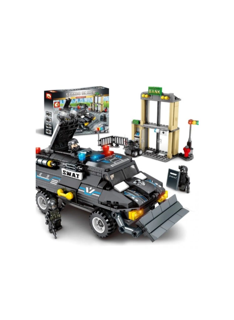 Sembo 102407 - Blackhawk SWAT series building blocks - 549 pcs - Black - Image 2