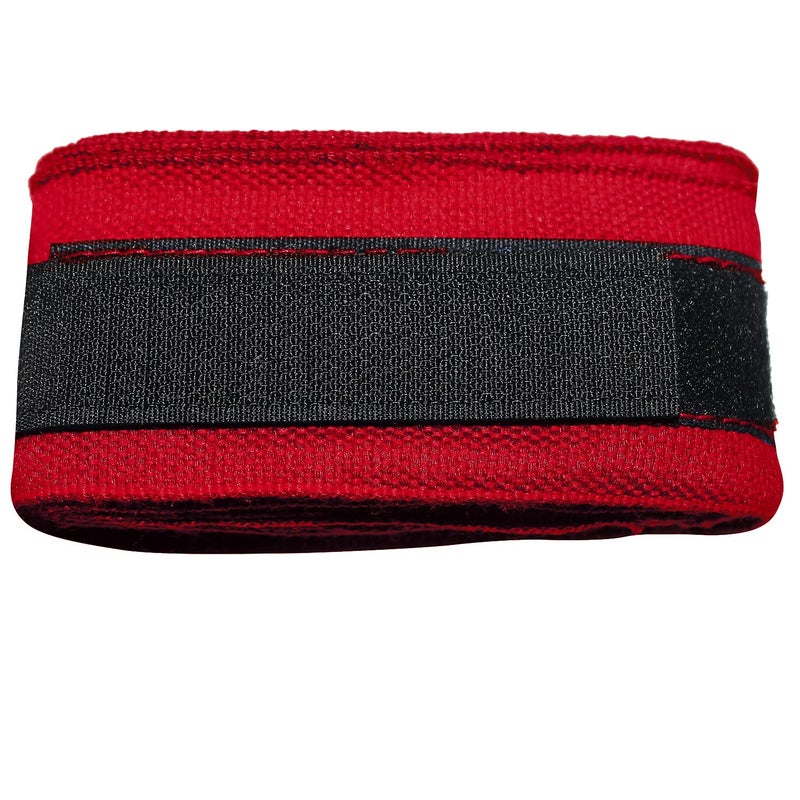 USI Boxing Hand Wraps 2.75m (108”) – Cotton MMA Inner Wraps with Hook & Loop Closure for Boxing, Muay Thai & Training (Red, 1 Pair) - Image 4