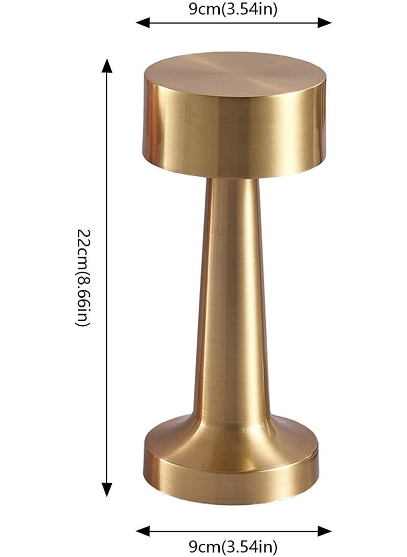Generic Modern Rechargeable Cordless Touch Sensor LED Desk Lamp with 3-Way Dimming and USB Charging – Gold  - Image 3