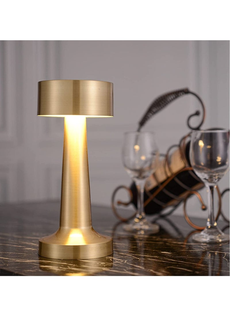 Generic Modern Rechargeable Cordless Touch Sensor LED Desk Lamp with 3-Way Dimming and USB Charging – Gold  - Image 4