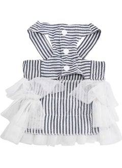 Excefore Pet Dog Dresses Striped Mesh Puppy Dog Vest Tutu Princess Dress Skirt with Bowknot for Small Breed Dogs Cats Doggy Apparel Supplies (Medium)  - Image 2