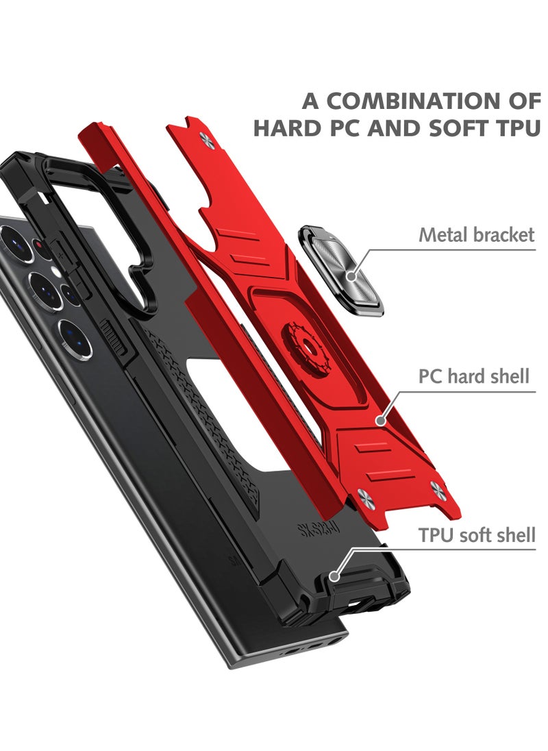 TEAM LUXURY - Samsung S24 Ultra transparent backboard comes with a built-in phone holder for wireless charging - Image 1