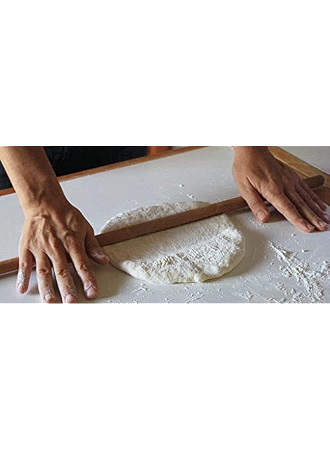 S-TOP Wooden Rolling Pin, Mant? Ravioli, Pizza Base Maker, Gift for Chef, Woman or Man Kitchenware, Turkish Oklava for Bread, Baklava, Cookie, Pasta (50 cm) - Image 1