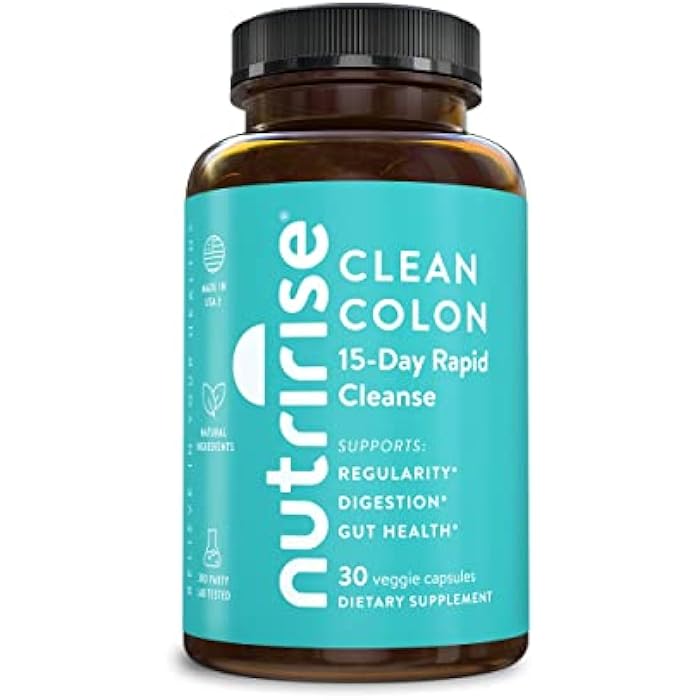 NutriRise 15 Day Quick Colon Cleanse for Gut Health - Digestive Support with Probiotics & Fiber for Constipation, Regularity & Bloating, Sugar & Gluten Free - Image 1