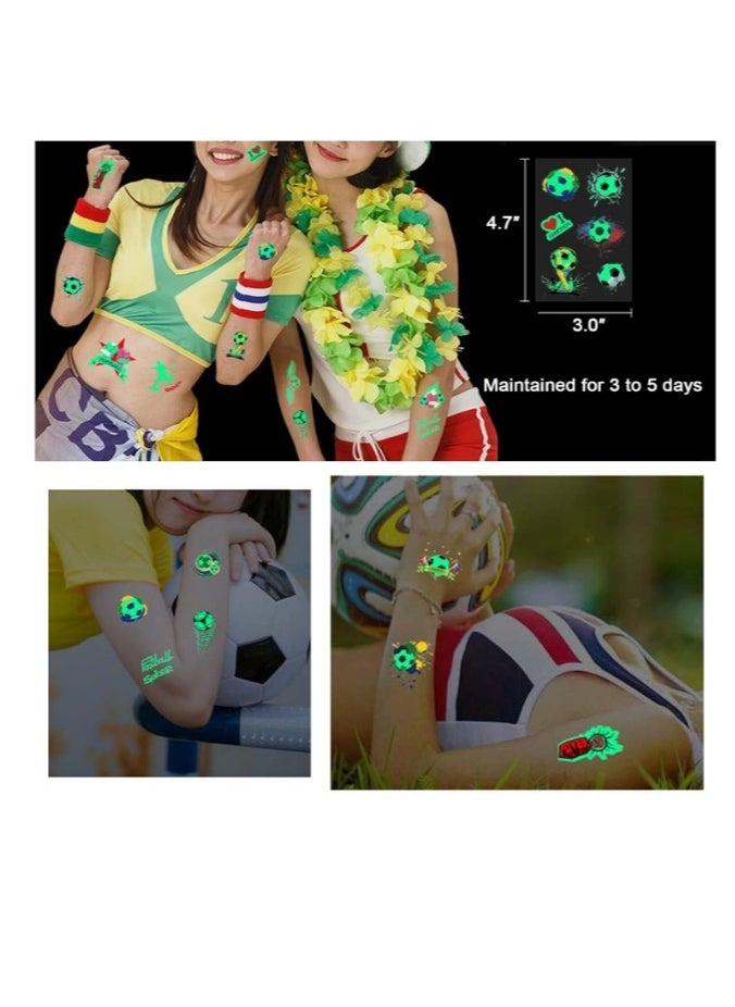 OASIS-TH 10 Sheets Luminous Football Temporary Tattoos,Waterproof, Sweat Resistant, Temporary Tattoos Stickers  - Image 4