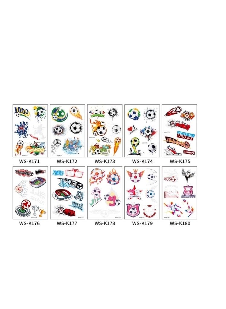 OASIS-TH 10 Sheets Luminous Football Temporary Tattoos,Waterproof, Sweat Resistant, Temporary Tattoos Stickers  - Image 5