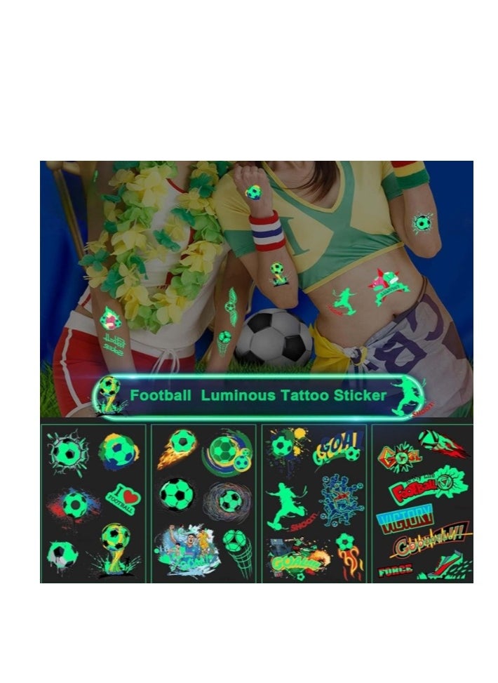 OASIS-TH 10 Sheets Luminous Football Temporary Tattoos,Waterproof, Sweat Resistant, Temporary Tattoos Stickers  - Image 2