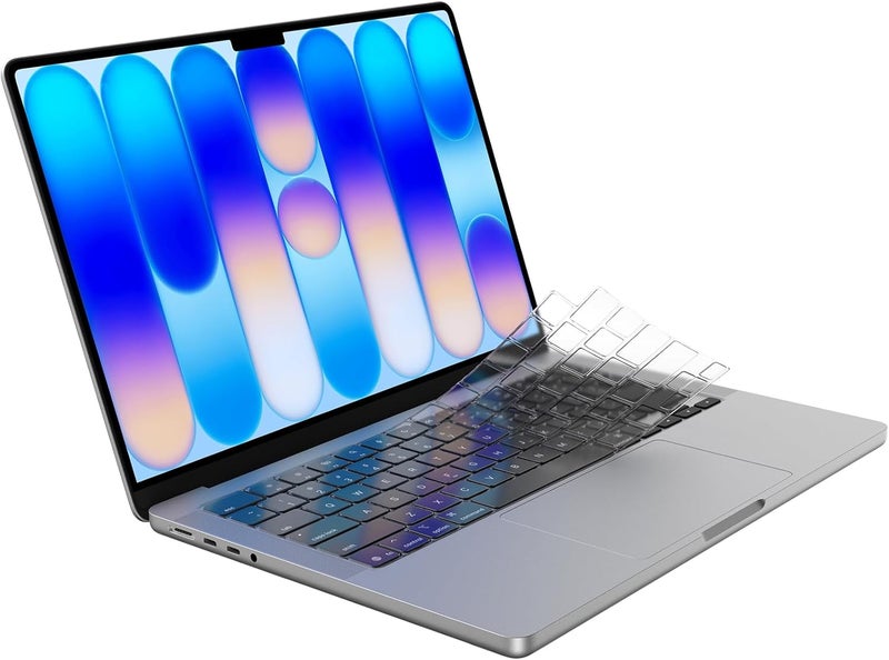 Soonjet Premium Keyboard Cover Protector, Ultra Thin Keyboard Skin for 2026 2025 2024 2023 2022 2021 M5/M4/M3/M2/M1 Pro/Max MacBook Pro 14/16, M4-M2 MacBook Air 13/15, US ANSI Layout- Clear - Image 1